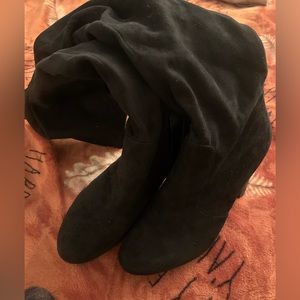Black Suede knees length boots